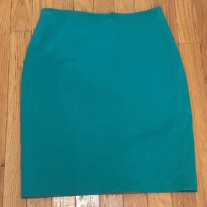 Women’s Halogen Petite Stretch Skirt Size 2P Teal GUC